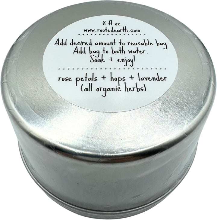 Relaxation Herbal Bath Soak - Tub Tea - Rose Lavender Hops