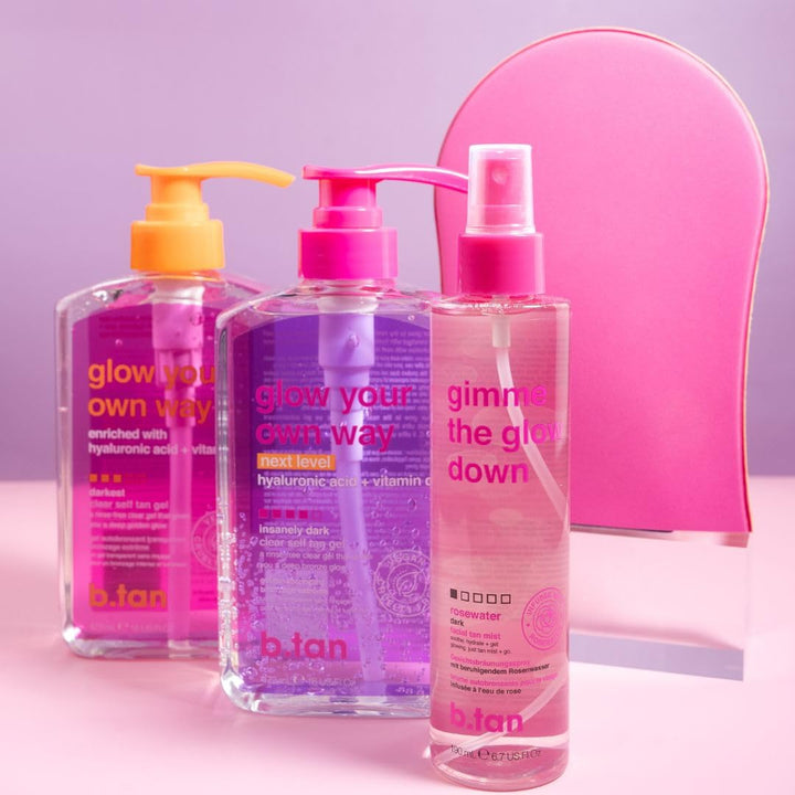 Clear Self Tan Gel | Glow Your Own Way - Best Transfer-Resistant, Quick, Self Tanning Gel, Vegan, Cruelty Free Self Tanner, 16 Fl Oz