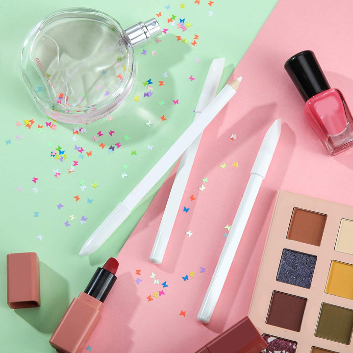 1 Piece Nail Whitening Pencil 2-In-1 White Nail Pencil DIY Design Manicure with Cuticle Pusher