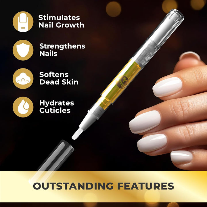 Cuticle Oil Protector Pen – Nail Care & Strengthening Treatment for Manicures, Compatible with Gel Polish & Acrylics
