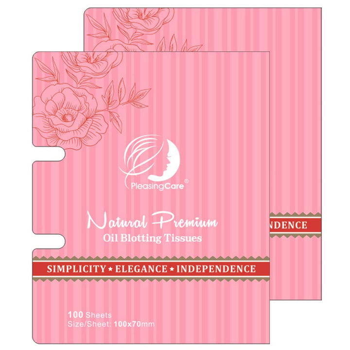 Natural Face Oil Blotting Paper - Bamboo Charcoal 100 Counts, Easy Dispensing Oil Absorbing Sheets, Premium Handy Facial Blotting Papers - Face Skin Care or Beauty Make up Must Have