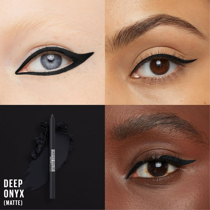 Tattoostudio Long-Lasting Sharpenable Eyeliner Pencil, Glide on Smooth Gel Pigments with 36 Hour Wear, Waterproof, Deep Onyx, 1 Count