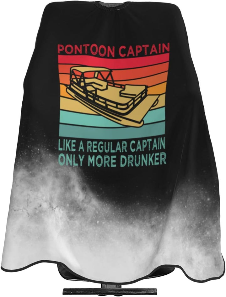 Pon-Toon Cap-Tain like a Regular Cap-Tain Professional Salon Barber Cape for Men Women - Hairdressing Hair Cutting Cape with Adjustable Snap Closure - Salon Equipment for Hair Stylist 55 X 66 Inches