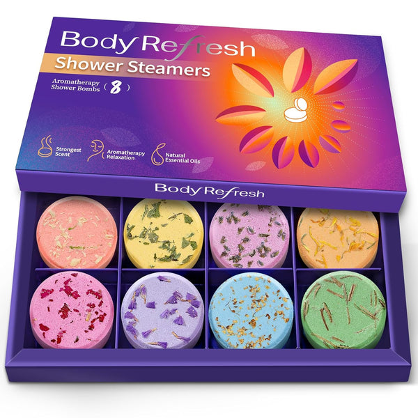 Shower Steamers Aromatherapy - 8 Pack Shower Bombs with Essential Oils, Birthday Gifts for Women Self Care Relaxation Home SPA Stress Relief, Gifts for Girlfriend Teacher Womens Christmas Gift
