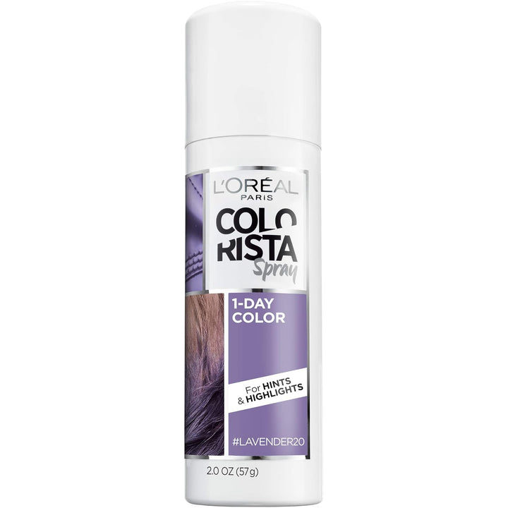 Colorista 1-Day Washable Temporary Hair Color Spray, Silver, 2 Ounce