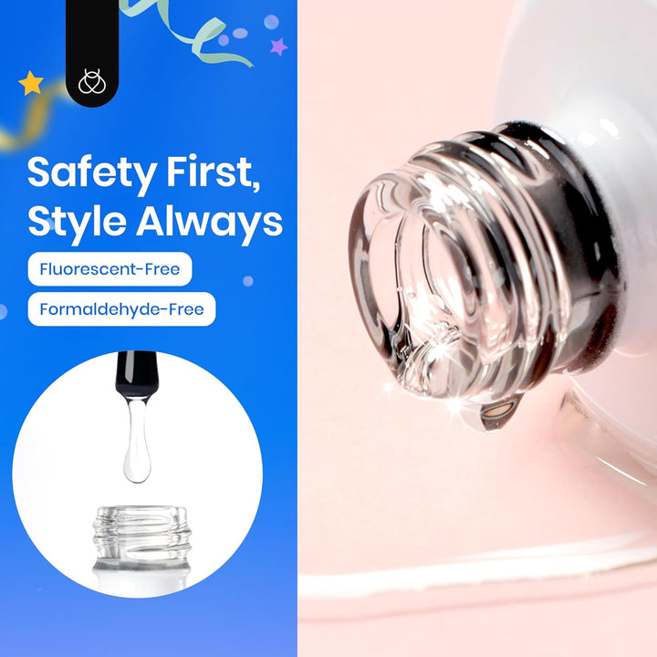 Beetles Extra Glossy Gel Top Coat - 15Ml Clear Glossy No Wipe Top Coat Gel Nail Polish High Shine Long Lasting Nail Surface Protection Manicure Fall Nail Gifts for Women