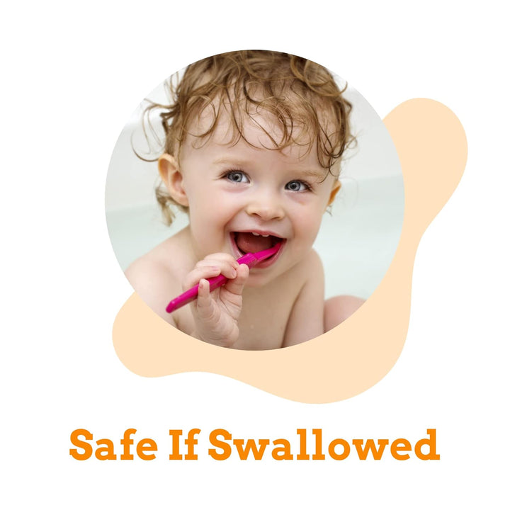 Elmo Fluoride-Free Tooth & Gum Cleanser with Toothbrush, Combo Pack, Banana Apple Flavored Non-Fluoride, 2 Piece Set