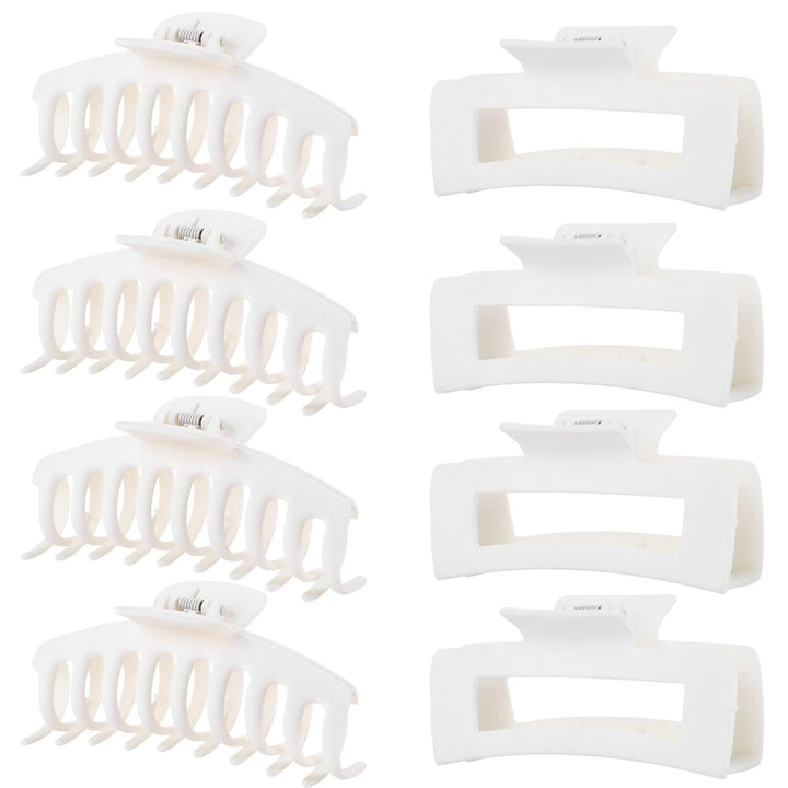 Hair Clips for Women 4.3 Inch Large Hair Claw Clips for Women Thin Thick Curly Hair, Big Matte Banana Clips,Strong Hold Jaw Clips,Neutral Colors