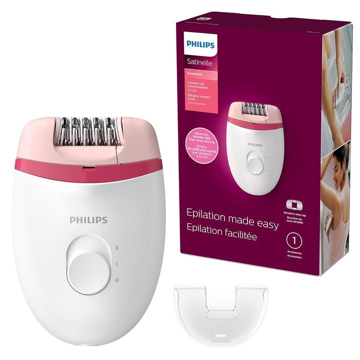 Epilator Series 2000, Corded Epilator for Legs and Body, Hair Removal Device for Women, Model BRE227/00