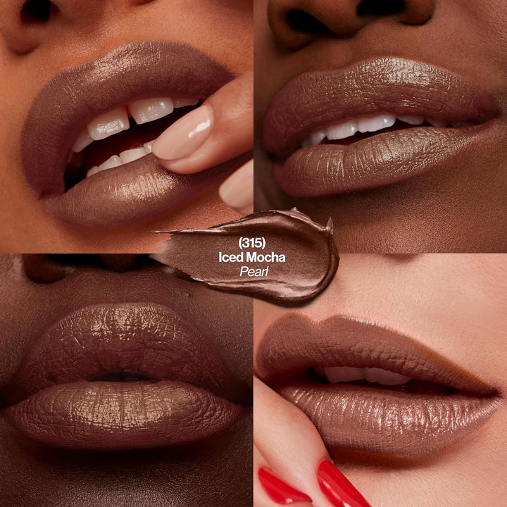 Super Lustrous Lipstick, Creamy Formula for Soft, Fuller-Looking Lips, Moisturized Feel, 315 Iced Mocha, 0.15 Oz
