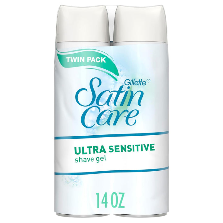 Satin Care Ultra Sensitive Shave Gel for Women, Pack of 2, 7Oz Each, Frangrance Free