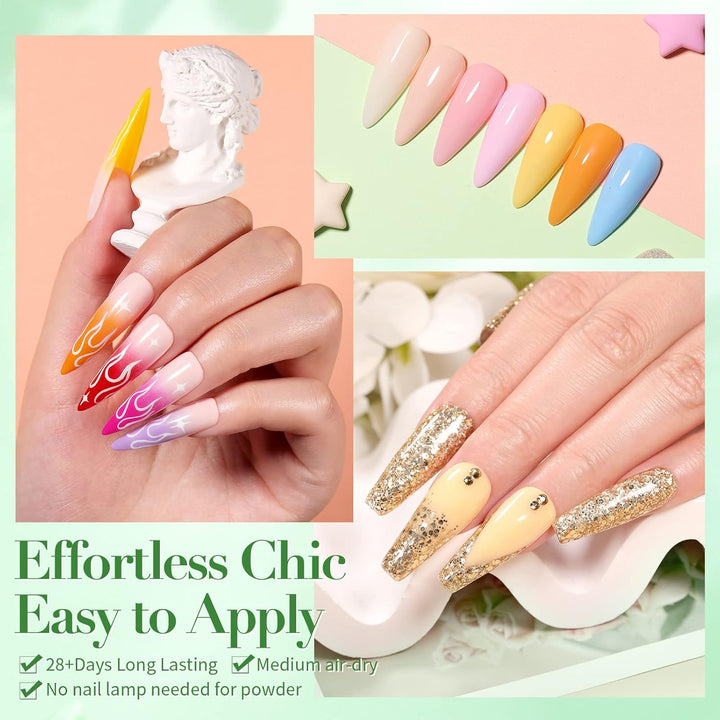 Acrylic Powder Set 36 Colors Acrylic Nail Powder Nude Pink Blue Yellow Purple Red Glitter Professional Polymer 3D Acrylic Nail Art Kit for French Nail Extension All Seasons Nail Carving