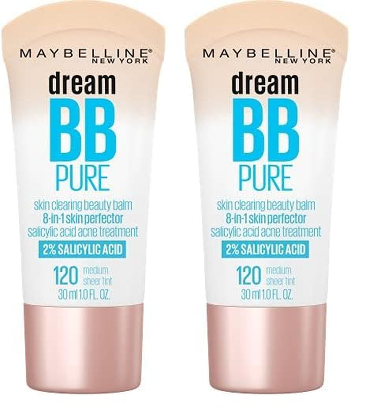 Dream Pure Skin Clearing BB Cream, 8-In-1 Skin Perfecting Beauty Balm with 2% Salicylic Acid, Sheer Tint Coverage, Oil-Free, Light/Medium, 1 Count