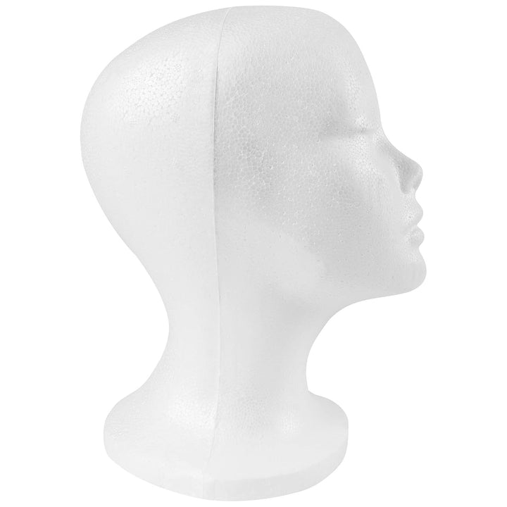 Styrofoam Model Heads ,Hat Wig Foam Mannequin Female Wig Head Stand ,Mannequin Head for Wigs , Wig Holder - round Base , 11 Inches Female Mannequin Head -1 Piece