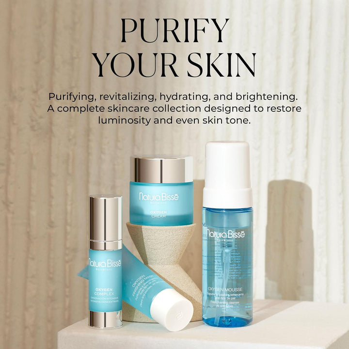 Natura Bissé Oxygen Mousse, Fresh Foaming Cleanser, Cleanses, Mattifies & Unclogs Pores, for All Skin Types, 5.3 Oz