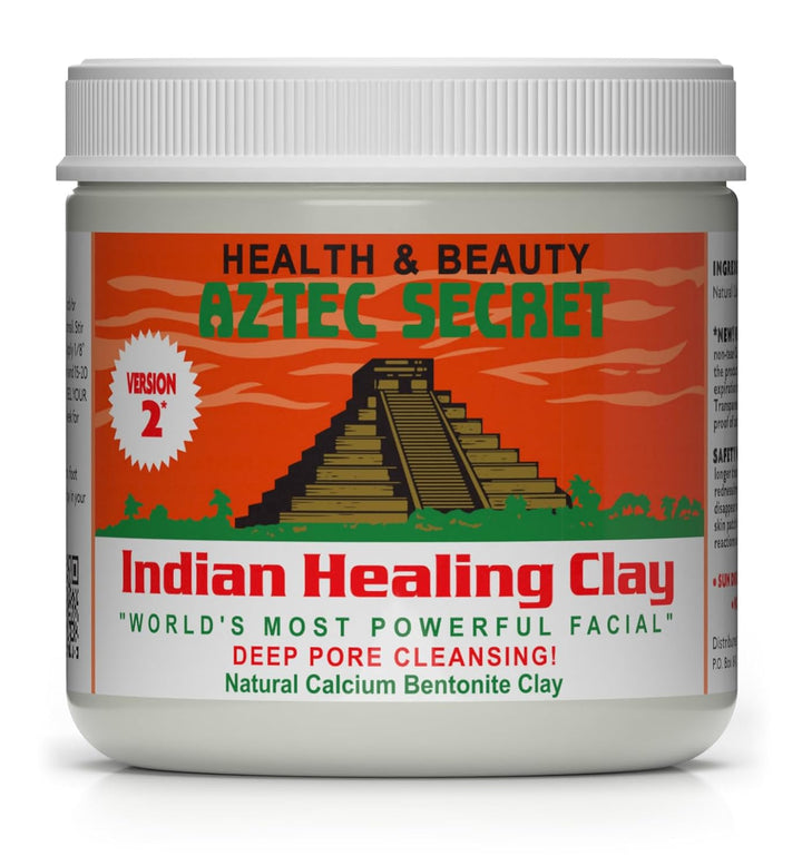 – Indian Healing Clay 1 Lb – Deep Pore Cleansing Facial & Body Mask – the Original 100% Natural Calcium Bentonite Clay – New Version 2