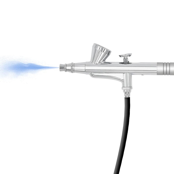 Airbrush Gun Mini Makeup Air Brush Spary Gun 0.4Mm Needle and Nozzle for Make up Face Eyebrow Nail Temporary Tattoo (Single Gun)