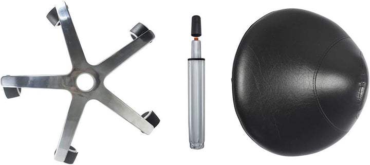 Saddle Stool Rolling Chair for Medical Massage Salon Kitchen Spa Drafting,Adjustable Hydraulic Stool with Wheels (Without Backrest, Black)