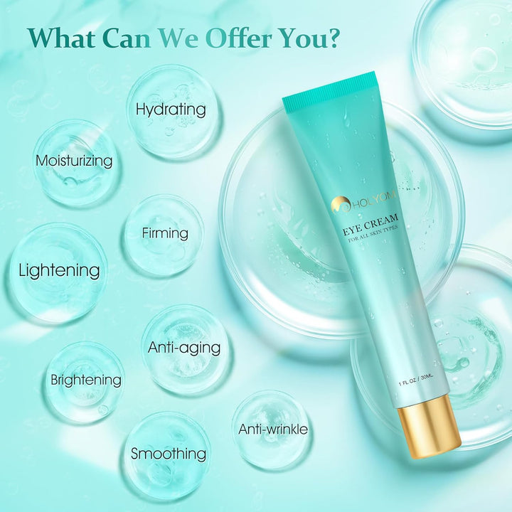 Advanced Eye Cream for Dark Circles - Rapid under Eye Bags,Wrinkles, Puffiness Remover for Women and Men - Temporary Firming & Tightening Treatment - Wrinkle Filler 1 Oz