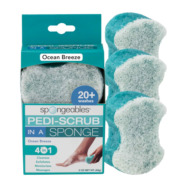 Spongables Pedi Scrub Foot Exfoliating 20+ Wash Sponge