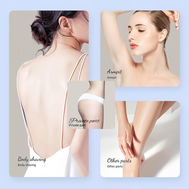 2024 New Women'S Short Handle Razor with Five Blades, Can Remove Excess Body Hair from Arms, Legs, Underarms, Private Areas, Etc. Reusable, with Replaceable Razor Heads (H)