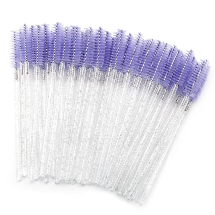100PCS Disposable Eyelash Brushes, Rose Mascara Wands Applicator Makeup Kits, Eyelash Spoolies Brushes for Eyelash Extensions and Eyebrows