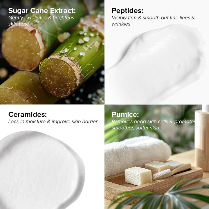 Microdermabrasion Facial Scrub and Face Mask. Non-Abrasive Face Exfoliator Improves Acne Scars, Blackheads, Pore Size, and Skin Texture. 2 Oz