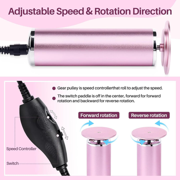 Electric Foot Callus Remover: Adjustable Speed Foot File for Cracked Heels - Working Women'S Summer Pedicure Tool with 60Pcs Sandpaper Discs - Dead Skin Remover for Dry Feet At-Home