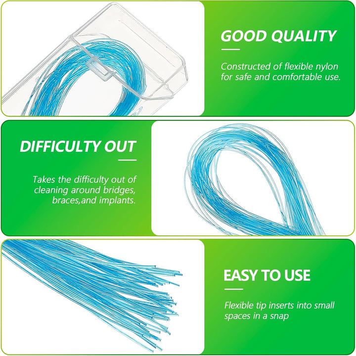 Floss Threaders, Orthodontic Threader, Ultraclean Access Tool for Maintaining Oral Health with Braces, Bridges, and Implants 250 Count