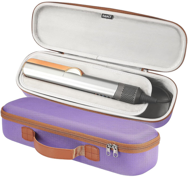 Hard Storage Case Compatible with Dyson Airstrait Straightener, Travel Carrying Bag. (Case Only). - Black(Black Lining)