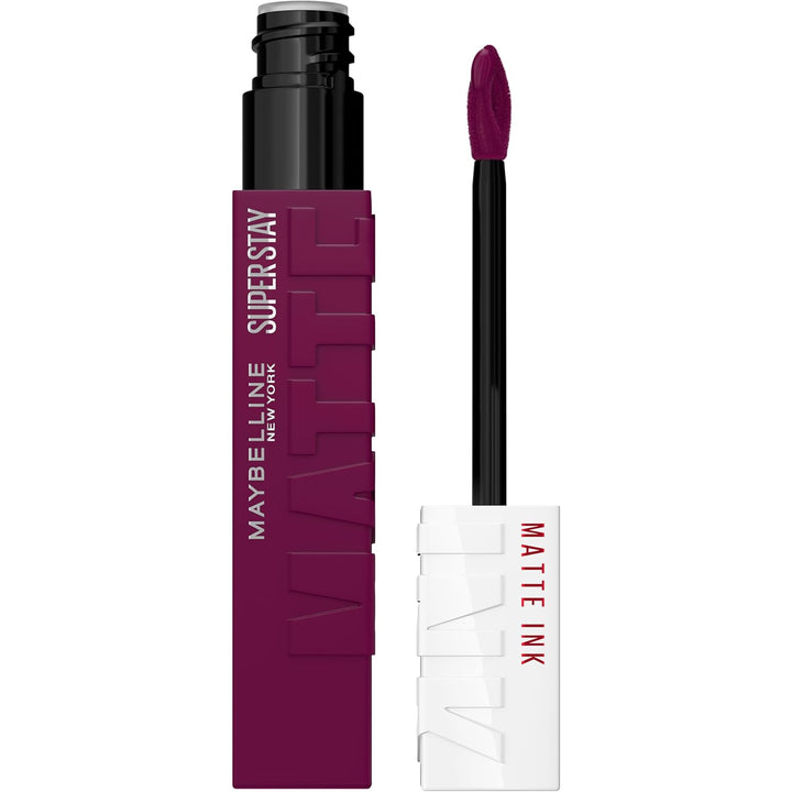 Superstay Matte Ink Liquid Lipstick, Long Lasting High Impact Color, up to 16H Wear, Thrill Seeker (Matte Black Lipstick)
