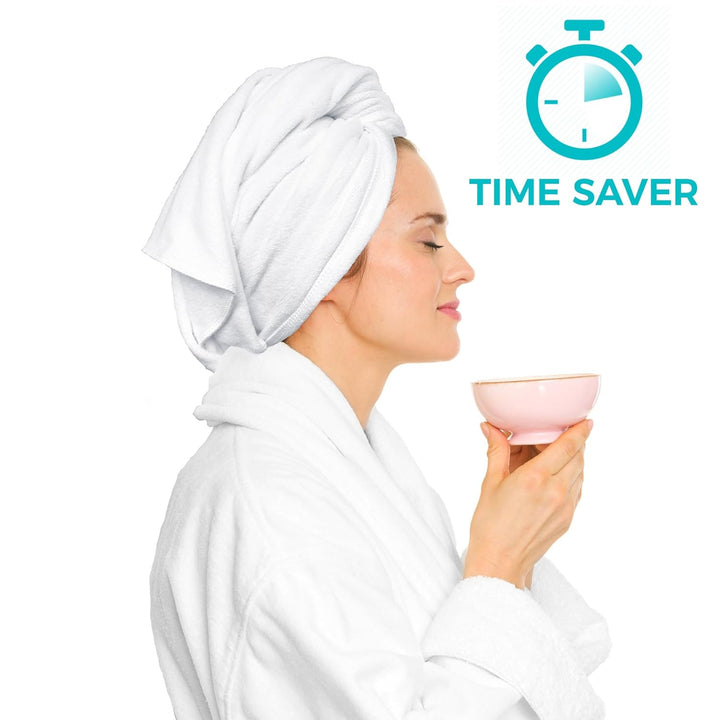 Bondi SPA Microfiber Hair Towel – Dries Hair 50% Faster – Anti-Frizz – Highly Absorbent & Super Soft - XL (42 X 22) - Rectangle