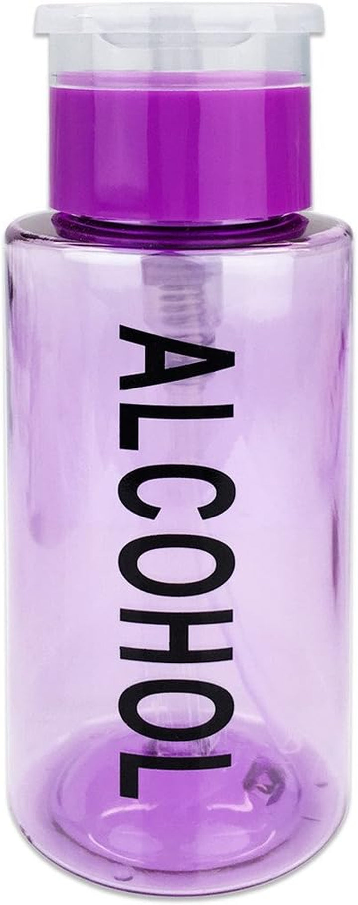 9Oz Gray with Word Imprint Push down Pump Dispenser Empty Refillerable Bottle with Flip Top Cap - for Nail Polish, Travel, Cosmetics Packaging