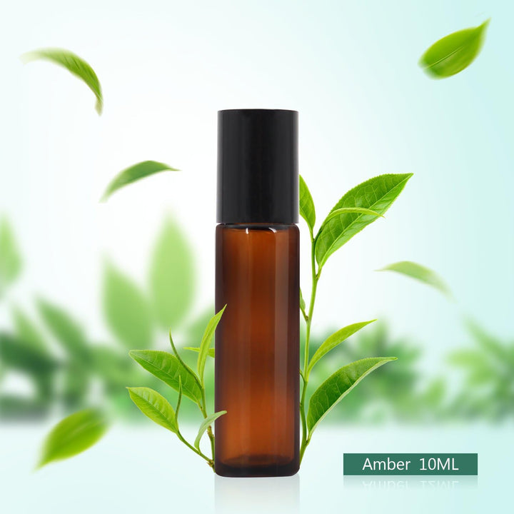 24Pack, 10Ml Roller Bottles for Essential Oils - Amber, Glass with Stainless Steel Roller Balls (3 Extra Roller Balls, 54 Pieces Labels, Opener, Funnel, Dropper, Brush Included)