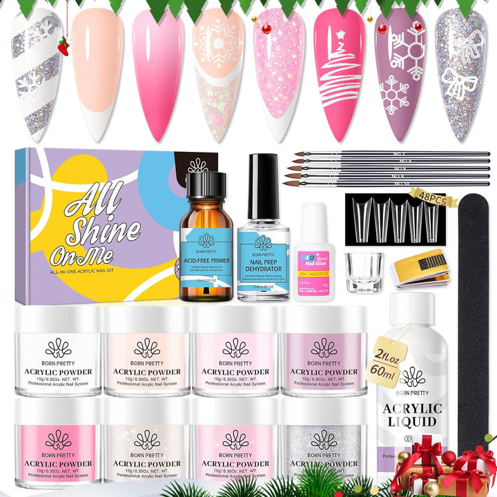 Acrylic Powder Set 36 Colors Acrylic Nail Powder Nude Pink Blue Yellow Purple Red Glitter Professional Polymer 3D Acrylic Nail Art Kit for French Nail Extension All Seasons Nail Carving