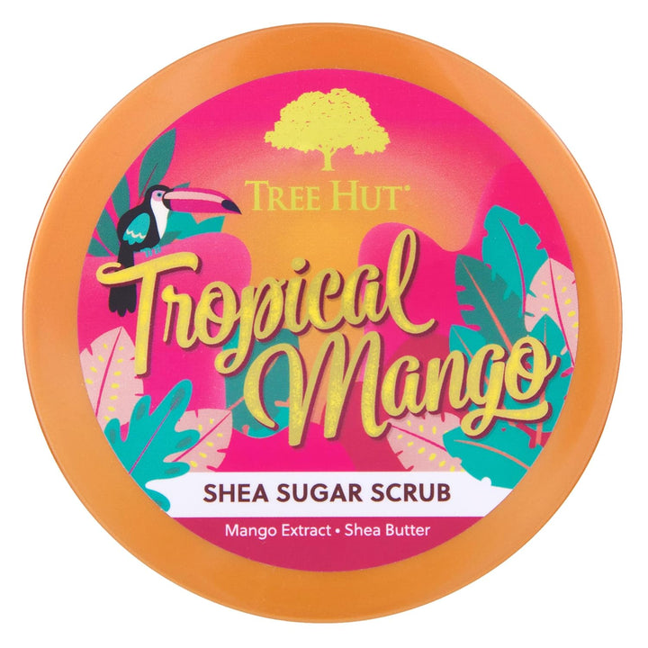 Shea Sugar Scrub Tropical Mango, 18Oz, Ultra Hydrating and Exfoliating Scrub for Nourishing Essential Body Care