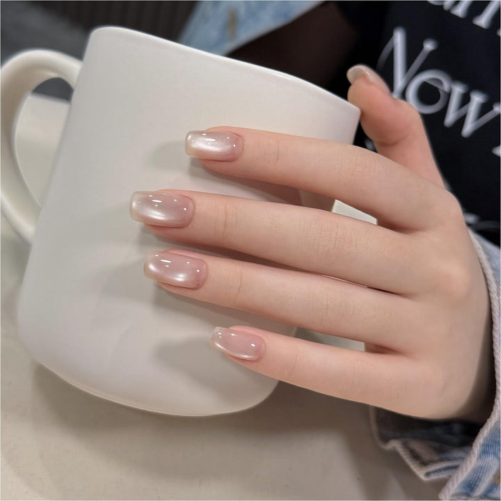 Red Cat Eye Gel Nail Polish, 16Ml Glitter Holographic Nail Polish with Magnet, Reflective Translucent UV Gel, 2907 Ruby Twilight