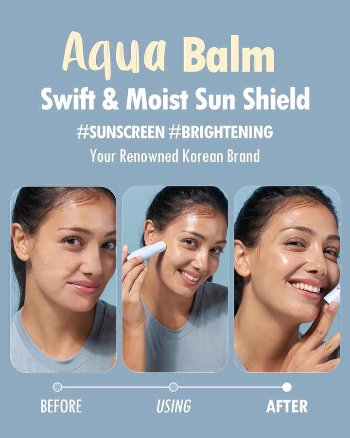 BALM SERIES | Aqua Balm Stick - Lightweight Korean Sun Stick & Beauty Balm Eye Treatment Balm Korean Moisture