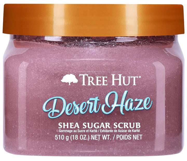 Moroccan Rose Shea Sugar Scrub, Exfoliating, Hydrating & Moisturizing Body Scrub with Shea Butter & Nourishing Essential Oils, Smooth & Soften Skin, 18 Oz