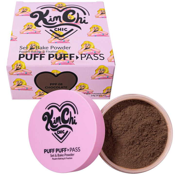 Beauty Puff Puff Pass Set and Bake Setting Powder for Makeup, Extra Fluffy Loose Face Powder Poof, Soft Natural Face Makeup for Uneven Skin Tone, 03 Translucent