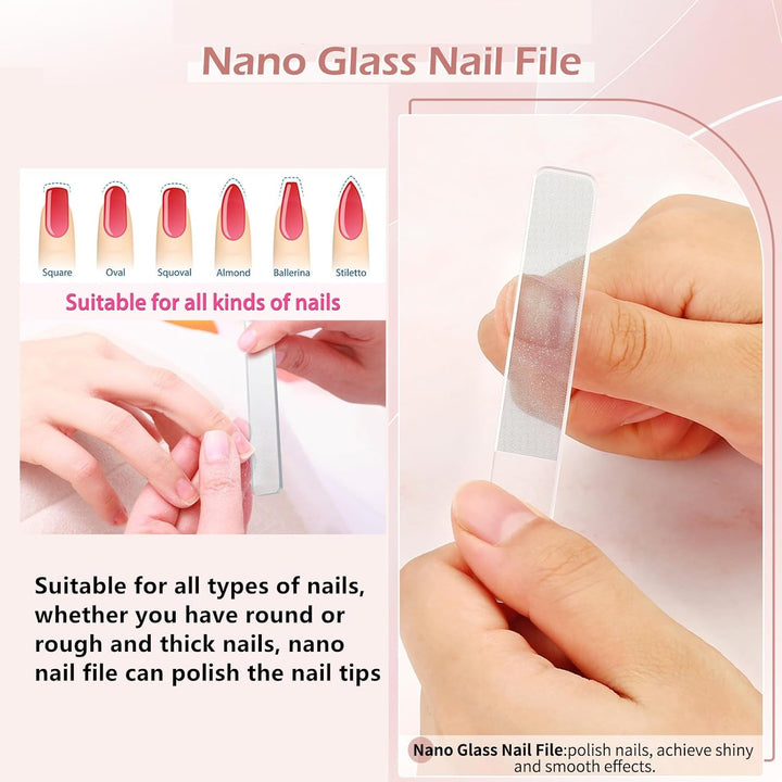 Nail Clippers Set Women Manicure Kit Nail Cuticle Kit with Nail Clippers Nail Cuticle Trimmer Pusher Glass Nail File Nail and Cuticle Care Kit Travel Nail Set Manicure Tools Cuticle Set with Case