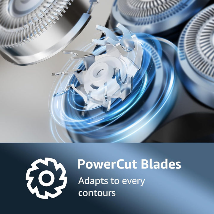 Rechargeable Electric Razor for Men: IPX7 Waterproof Shaver - 1.5H Fast Charge, 4D Flex Precision Blades with Pop-Up Trimmer - Gentle on Sensitive Skin, Travel-Friendly