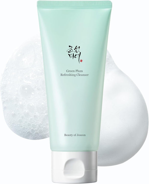 Green Plum Refreshing Cleanser Gel Type Deep Pore Cleansing, Acne Face Wash, Blackhead Remover for All Skin Types, Korean Skincare 100Ml, 3.38 Fl.Oz