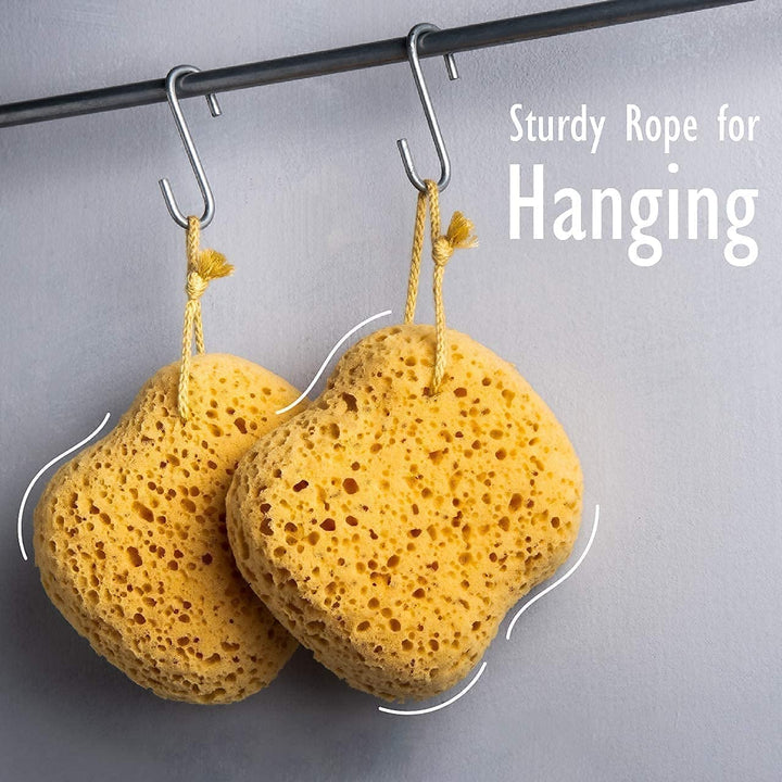 Bath Sponge, Foam Loofah, Body Scrubber for Bathing, Exfoliating Shower Pouf for Shower – Large Size, Lots of Lather, Curvy, 3 Pack