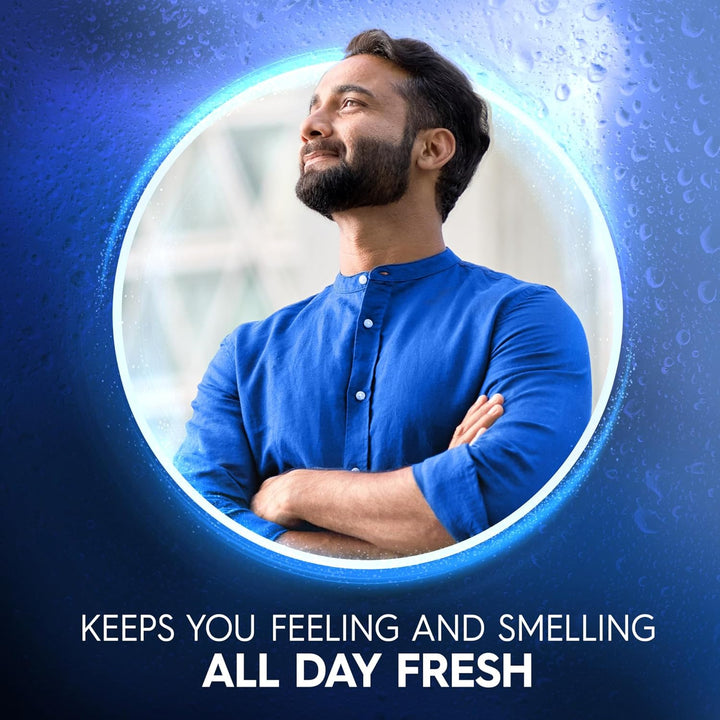 Men 3 in 1 Body, Hair and Face Wash, Recharge, 32 Fl Oz, Cedar Leaf Scent, Cleanses Deep + Gentle on Skin with Clean Rinse Technology