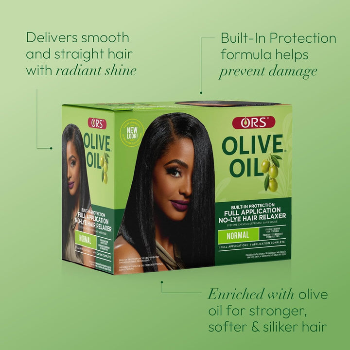 Olive Oil Built-In Protection Full Application No-Lye Hair Relaxer Normal Strength (Pack of 1)