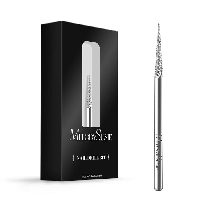 Cuticle Clean Nail Drill Bit 3/32'', Professional Safety Carbide under Nail Cleaner Nail Bit for Cuticle Dead Skin Nail Prepare, Two Way Rotate, Manicure Nail Salon Supply(Silver, Fine)