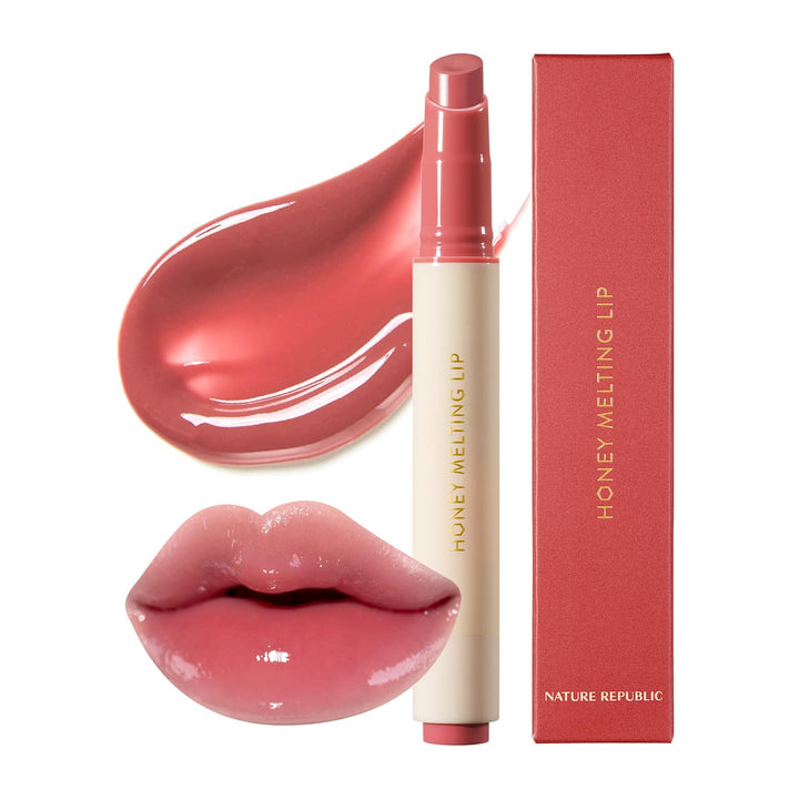 HONEY MELTING LIP GLITTER & PLUMPING (16 MIDNIGHT SPARKLE) SOFT LIP STICK Moisturizing Gloss, Volumizing Formula, Color Changing Sheer Tint, Shine Glimmer Finish, Korean Make Up