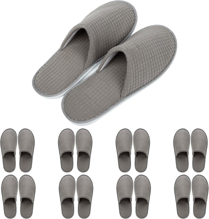 6-10 Pairs Spa Slippers, Non Slip Disposable Slippers for Guest, Washable Reusable, Which Can Be Used as Women Men, House, Indoor, Bathroom, Bedroom, Hotel, Bride Slippers