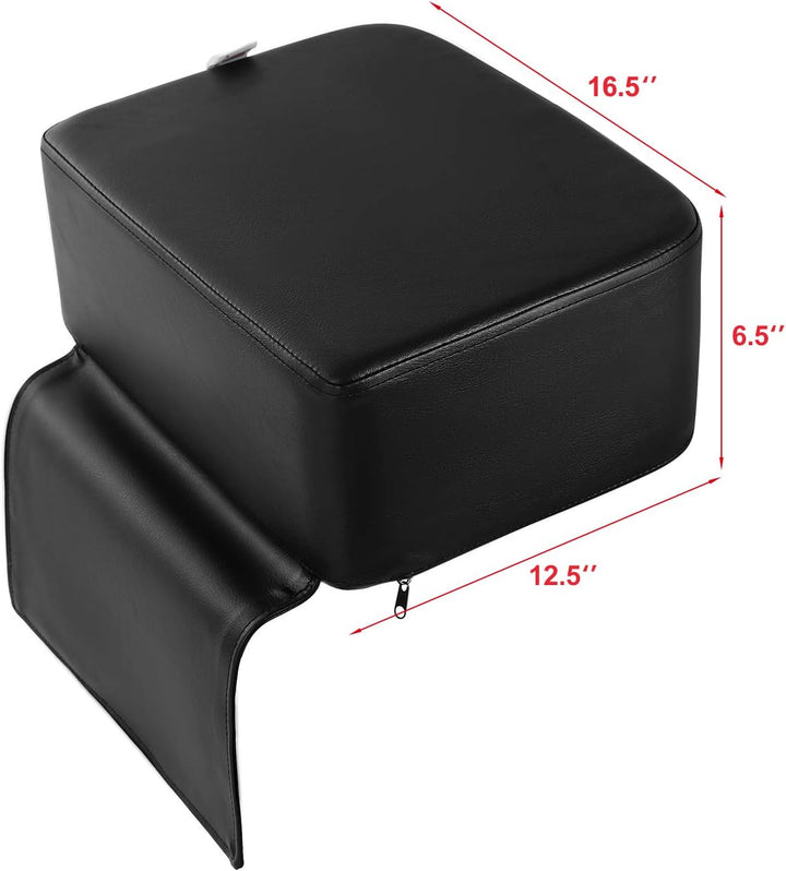 Children Leather Cushion Oversize Barber Salon Booster Seat,Spa Equipment Black